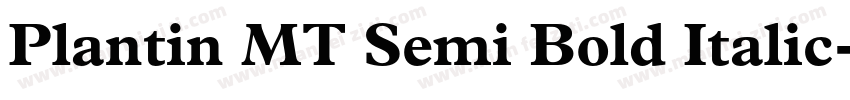 Plantin MT Semi Bold Italic字体转换